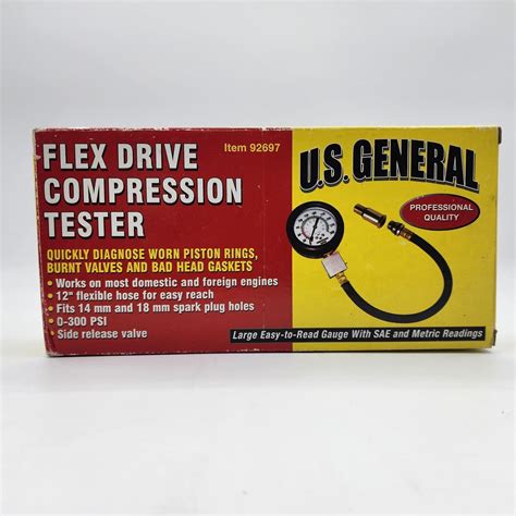 Vintage US General Flex Drive Compression Tester Professional 